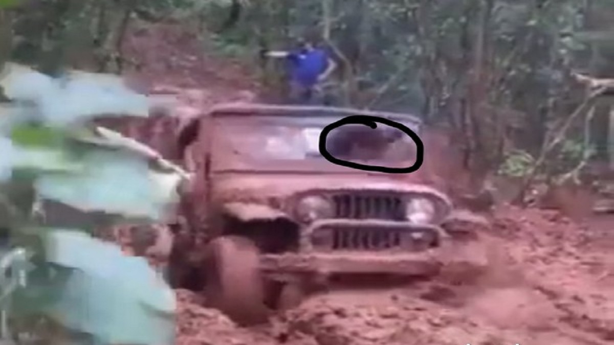 Chain Breaks Pulling Jeep Video