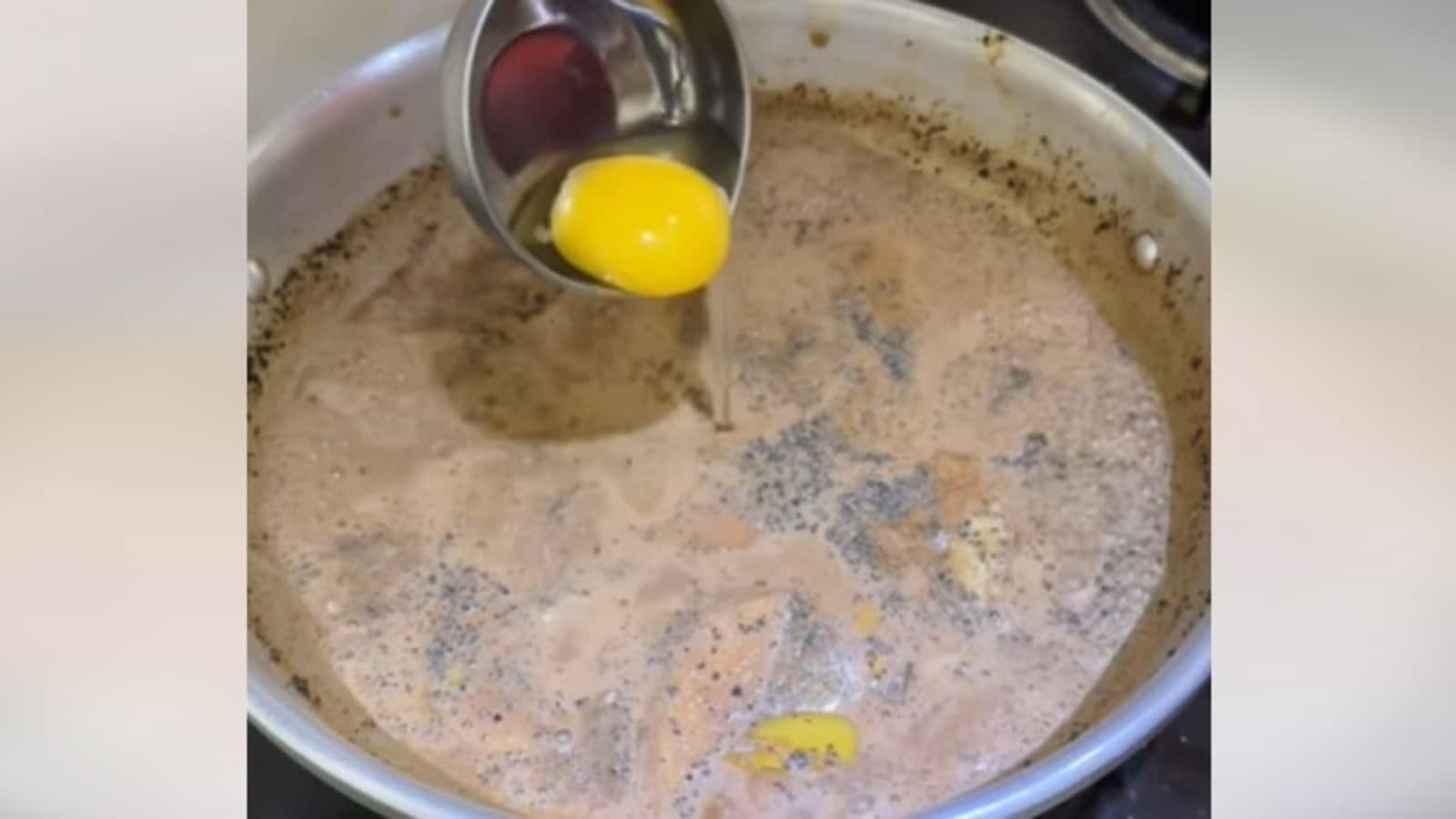 Woman brews tea with raw egg and apple, culinary fusion horrifies people