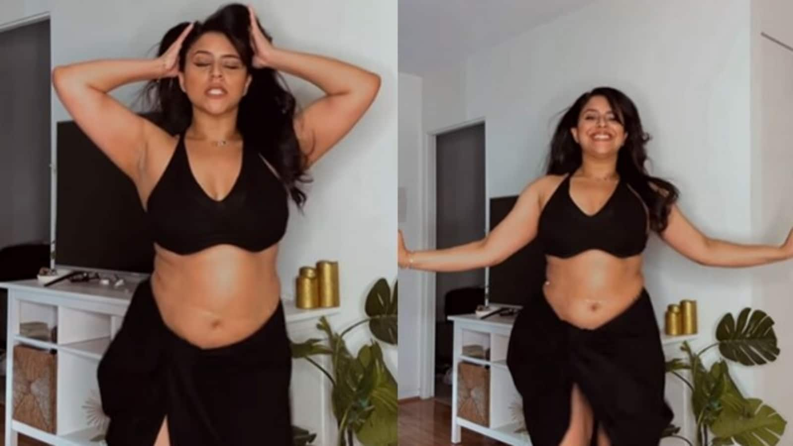 Woman's belly dance to San Sanana remix sets the stage on fire. Watch