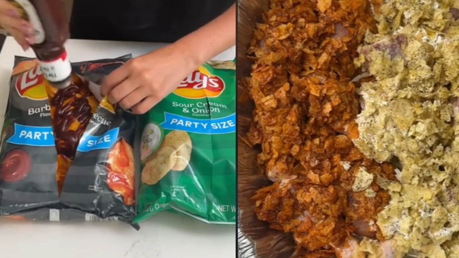 Woman's cooking hack for crispy chicken using Lay's chips leaves TikTok divided