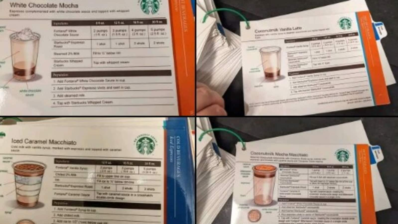 X user claims a Starbucks employee got fired for leaking drink recipes