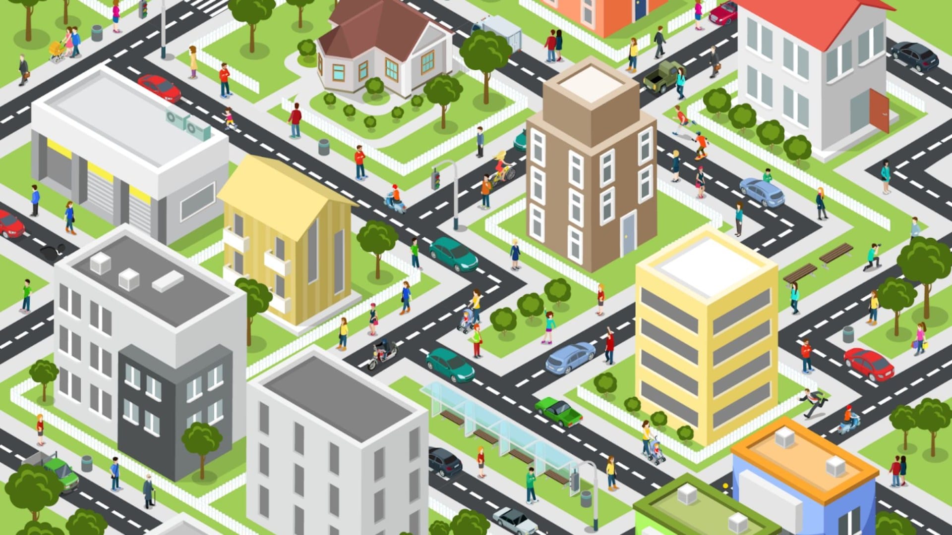 You could be an expert driver if you can spot the eight hazards in this busy neighbourhood in 90 seconds