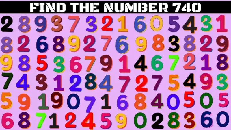 You have a Sharp Brain if you find the number 740 in 15 seconds