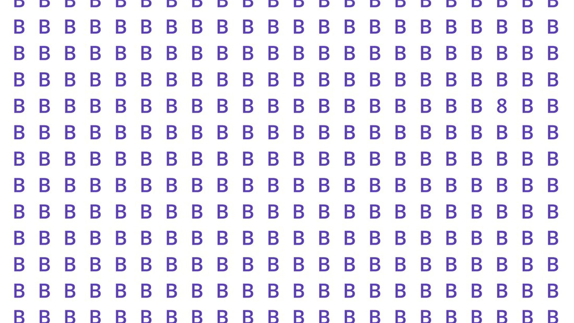 You have the eyes of a hawk if you can spot rogue number hidden among letters in under 20 seconds in this illusion