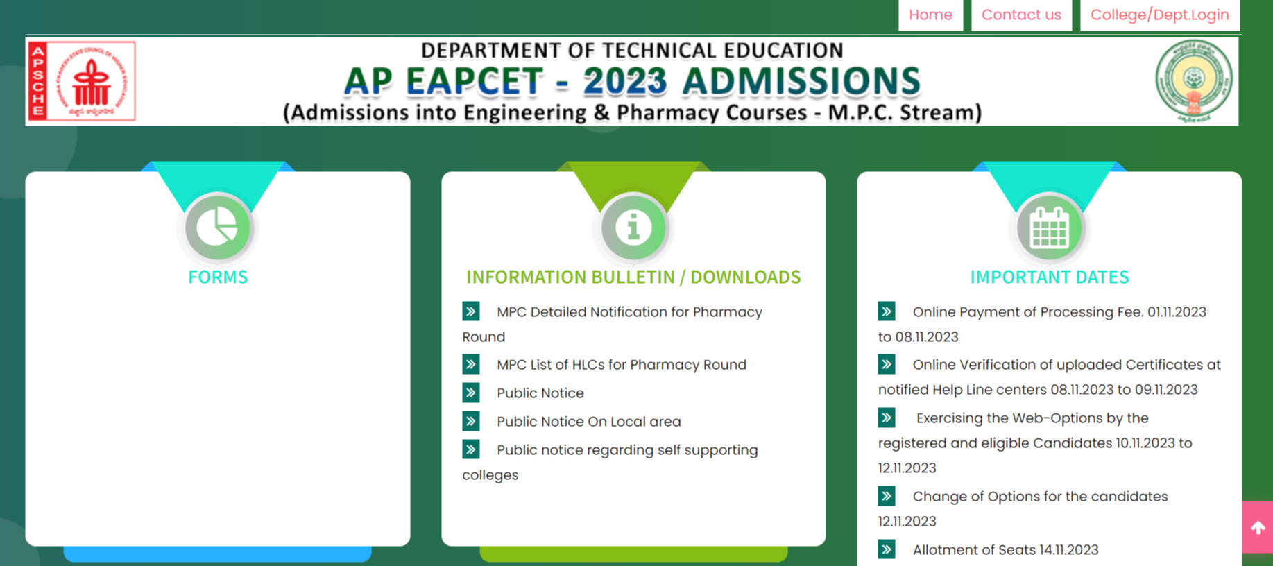 AP EAPCET BiPC MPC stream counselling registration begins