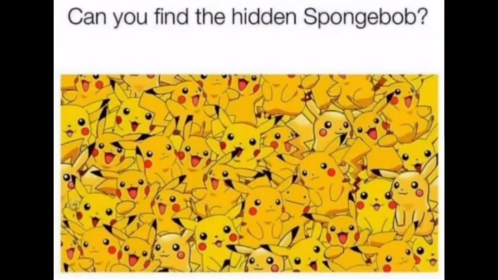 Brain Teaser: Can you find the hidden SpongeBob SquarePants amid Pikachus?