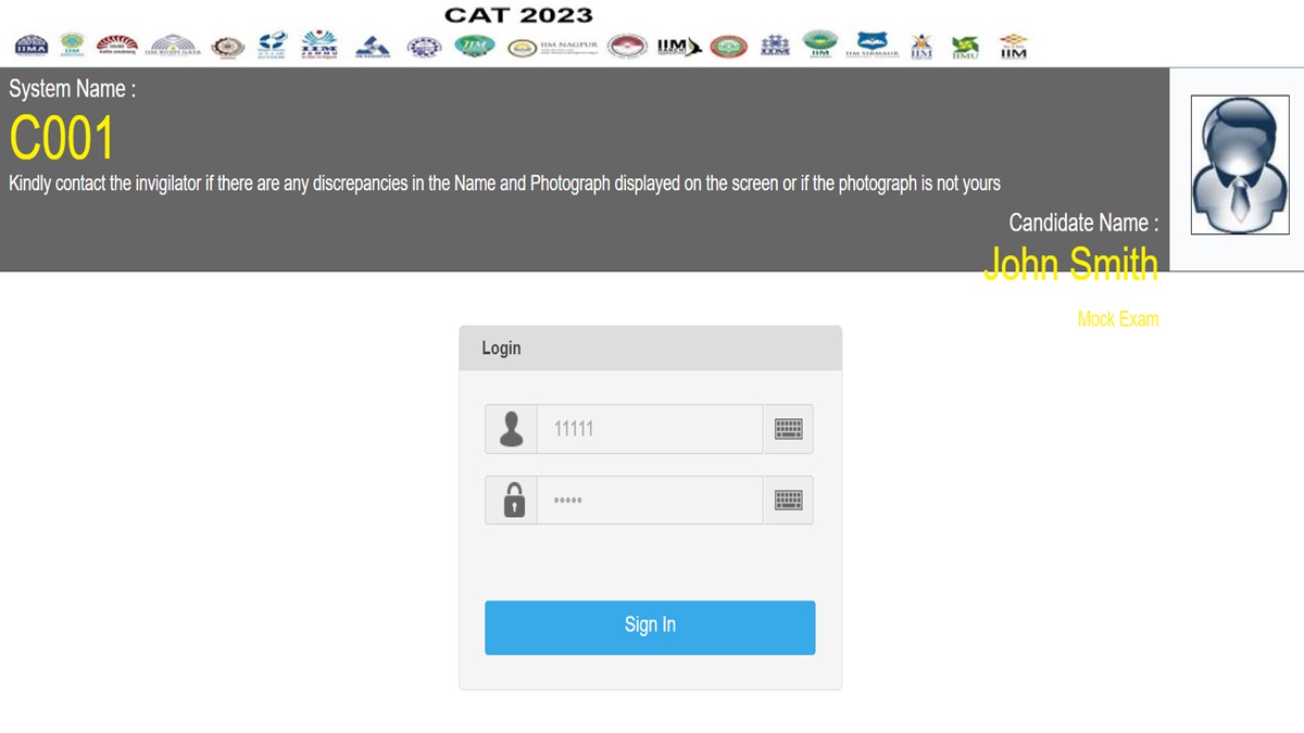 CAT 2023 mock test link available