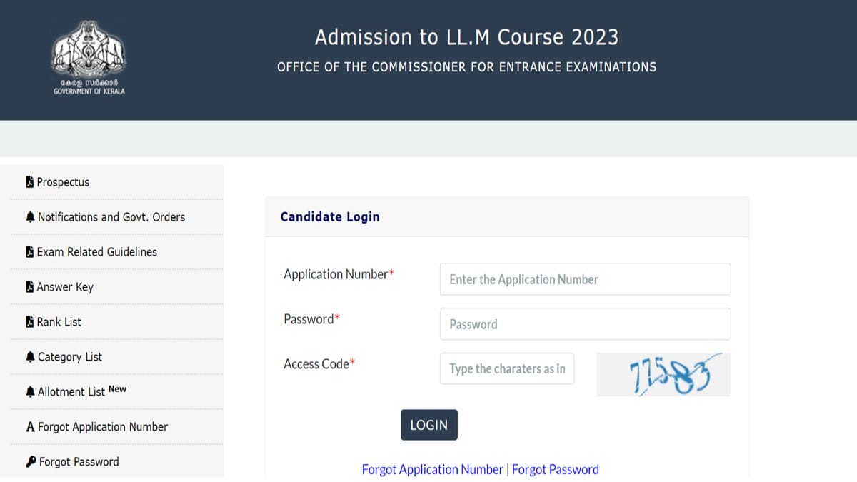 KLEE LLM Admission 2023 allotment