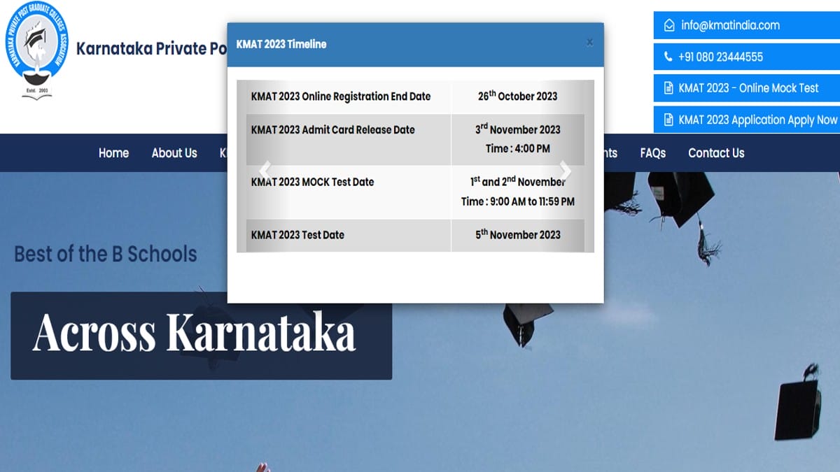 Karnataka KMAT Admit Card 2023