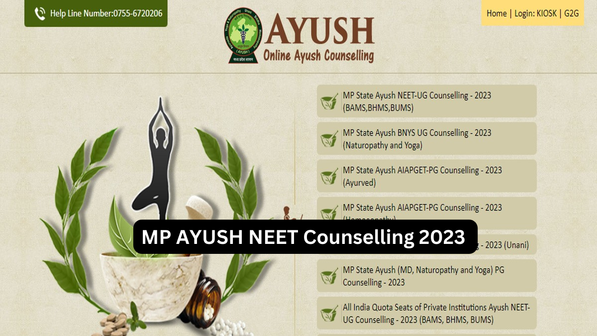 MP AYUSH NEET Counselling 2023