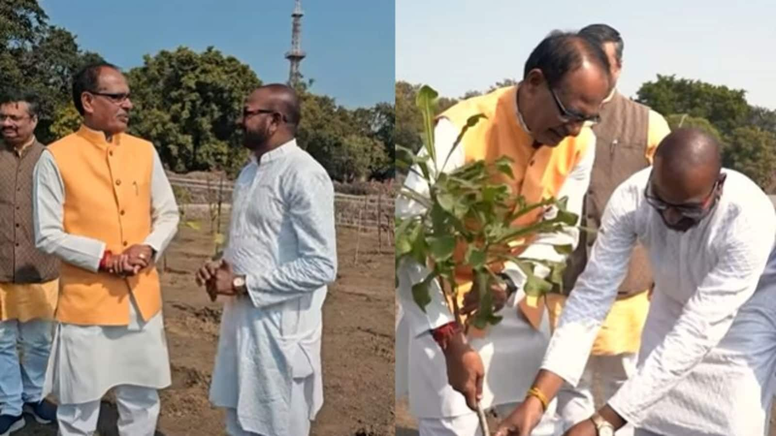 MP CM Shivraj Singh Chouhan recreates viral meme with Bhupendra Jogi. Watch