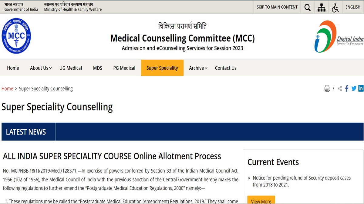 NEET SS counselling registration 2023 begins today