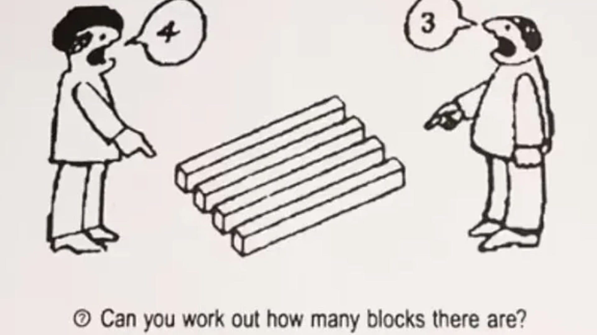 People have been left scratching their heads as they struggle to work out how many blocks are in this optical illusion