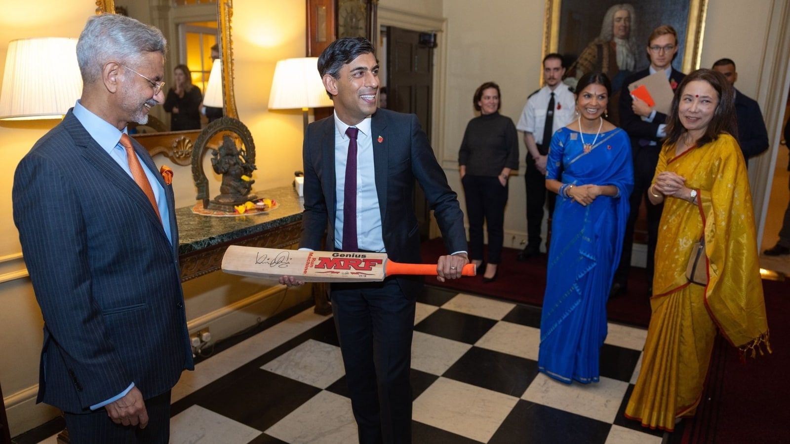S Jaishankar meets Rishi Sunak at 10 Downing Street on Diwali, gifts cricket bat signed by Virat Kohli