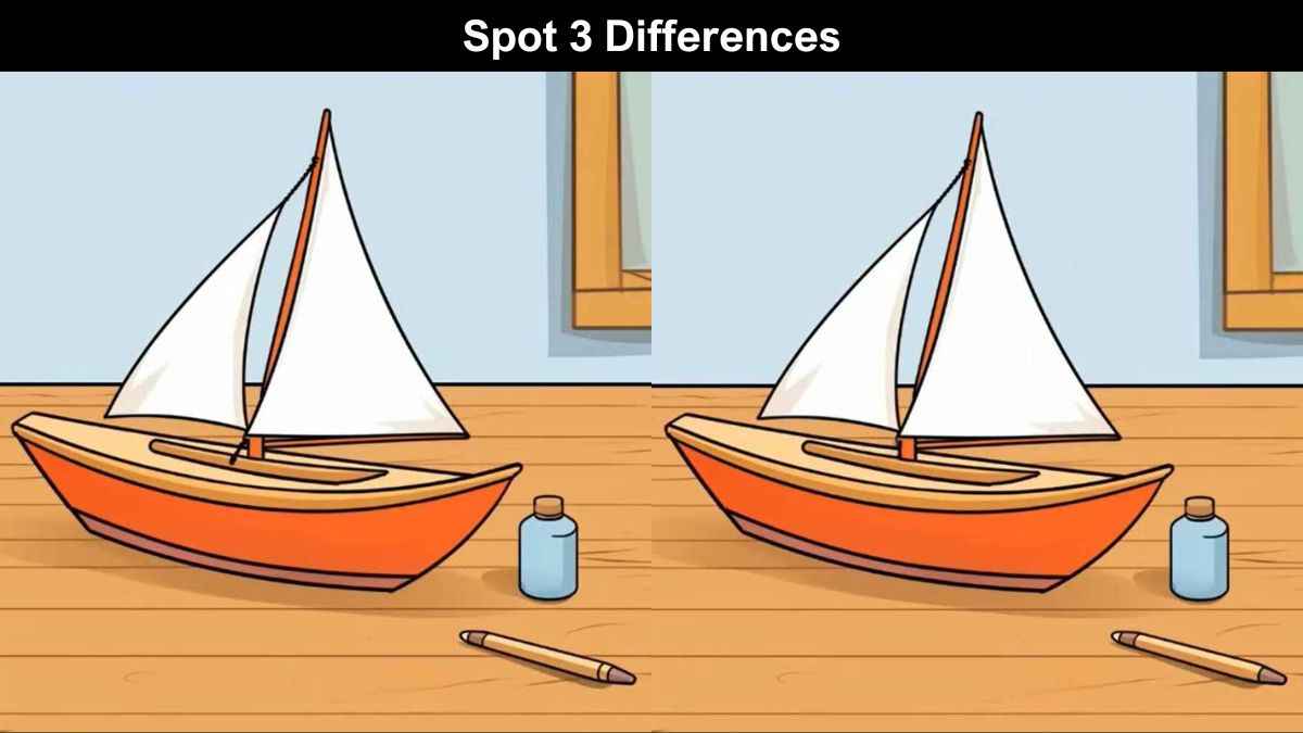 Spot 3 differences boat