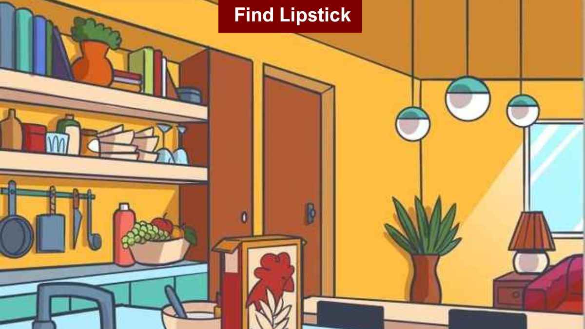 Find lipstick in kitchen