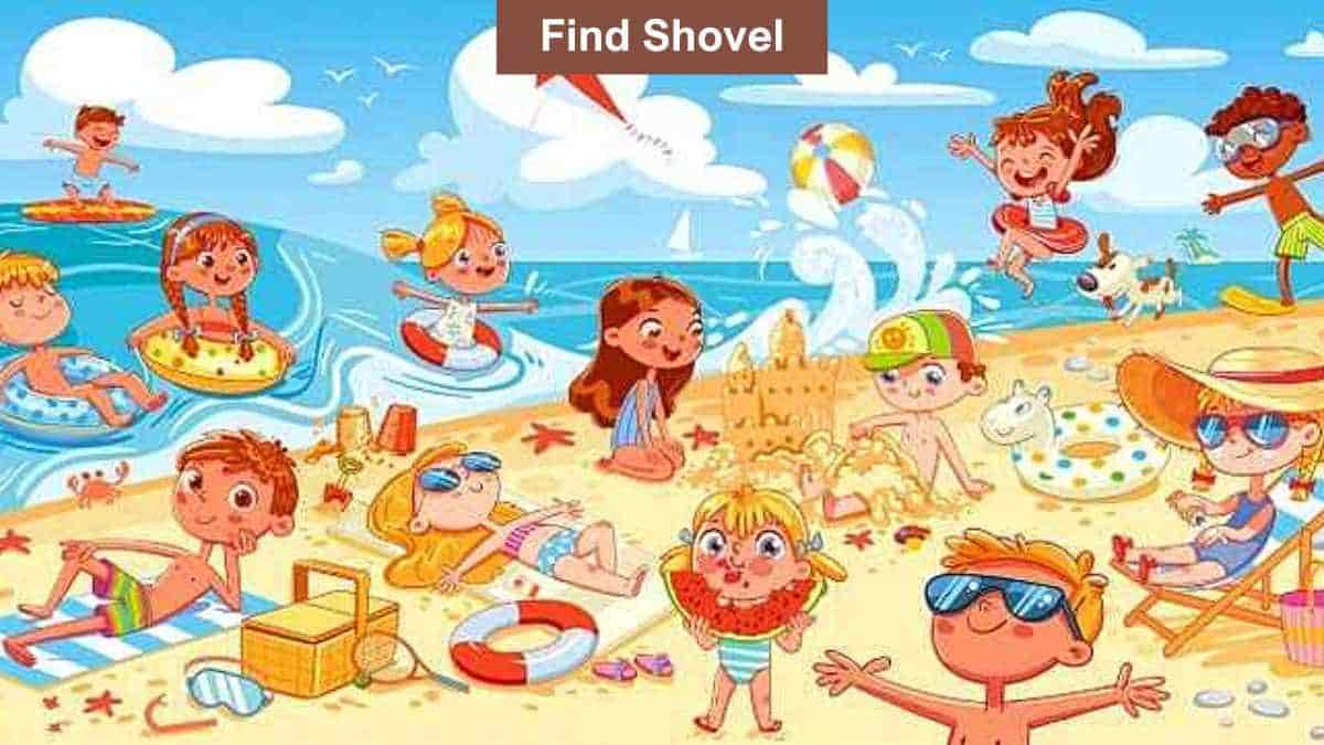 Find shovel on the beach