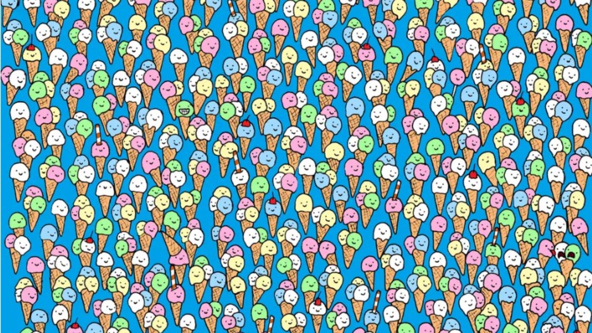 You have a high IQ if you can spot the lollipop hidden amongst the ice-creams in just 25 seconds