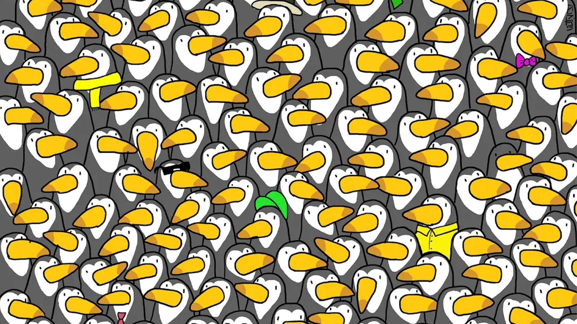 You have the eyes of an eagle if you can spot penguin hiding among the toucans in ten seconds in this optical illusion