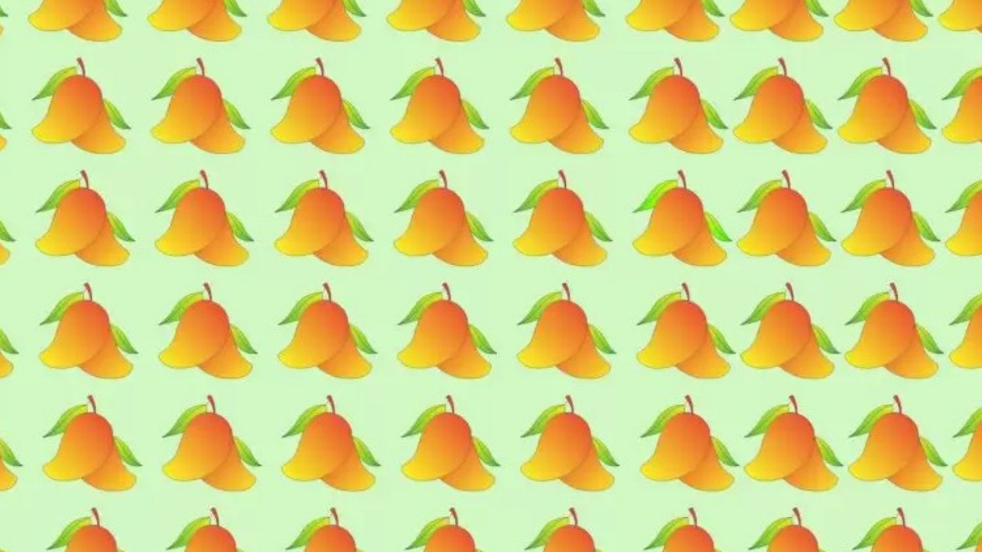 You've got 20/20 vision if you can spot the odd mango in this optical illusion in 10 seconds